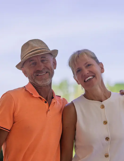 Hélène et Luc les gérants du camping