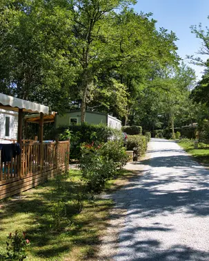 Weg zum Campingplatz