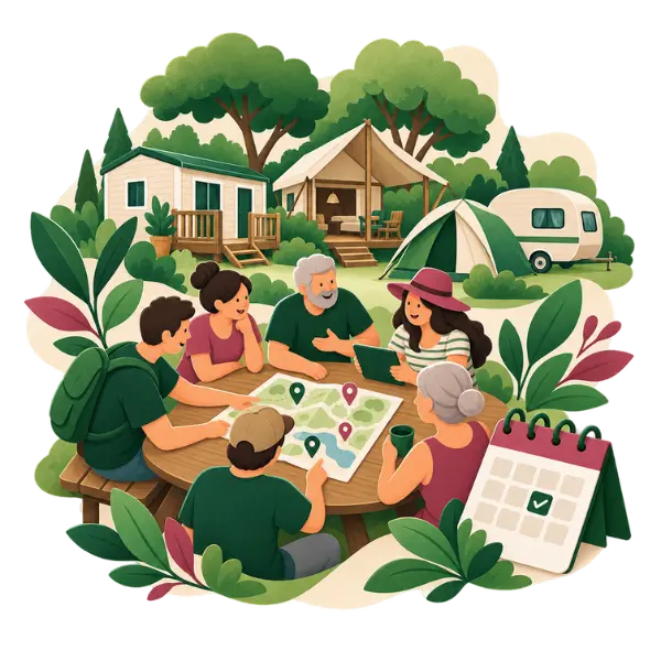 Camping pour groupes dans le Tarn