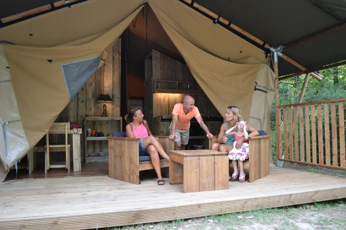 Safari lodge with the family