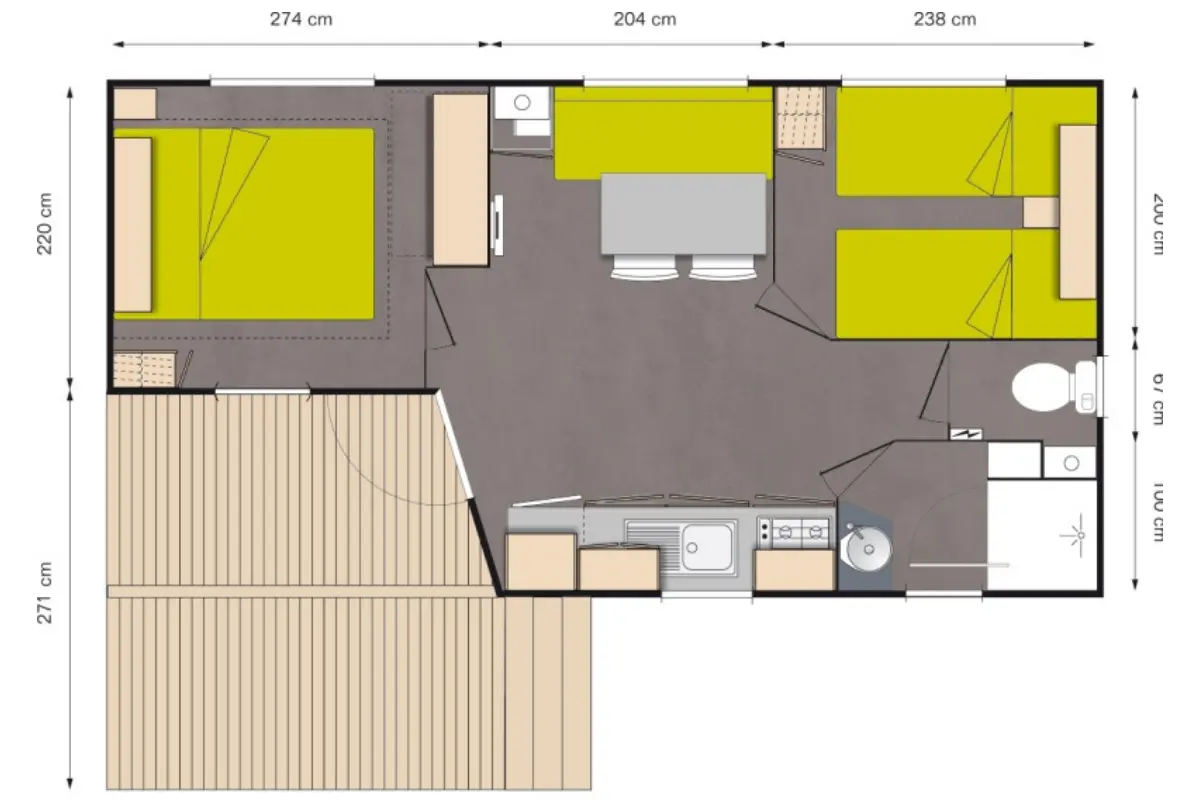 Mobil-home 2 personnes